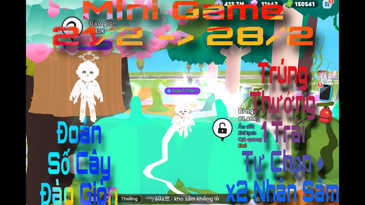 Play Together | Mini Game Năm Mới , Đoán Số Cây Đào Trúng Trái Tự Chọn Khổng Lồ +2 Nhân Sâm