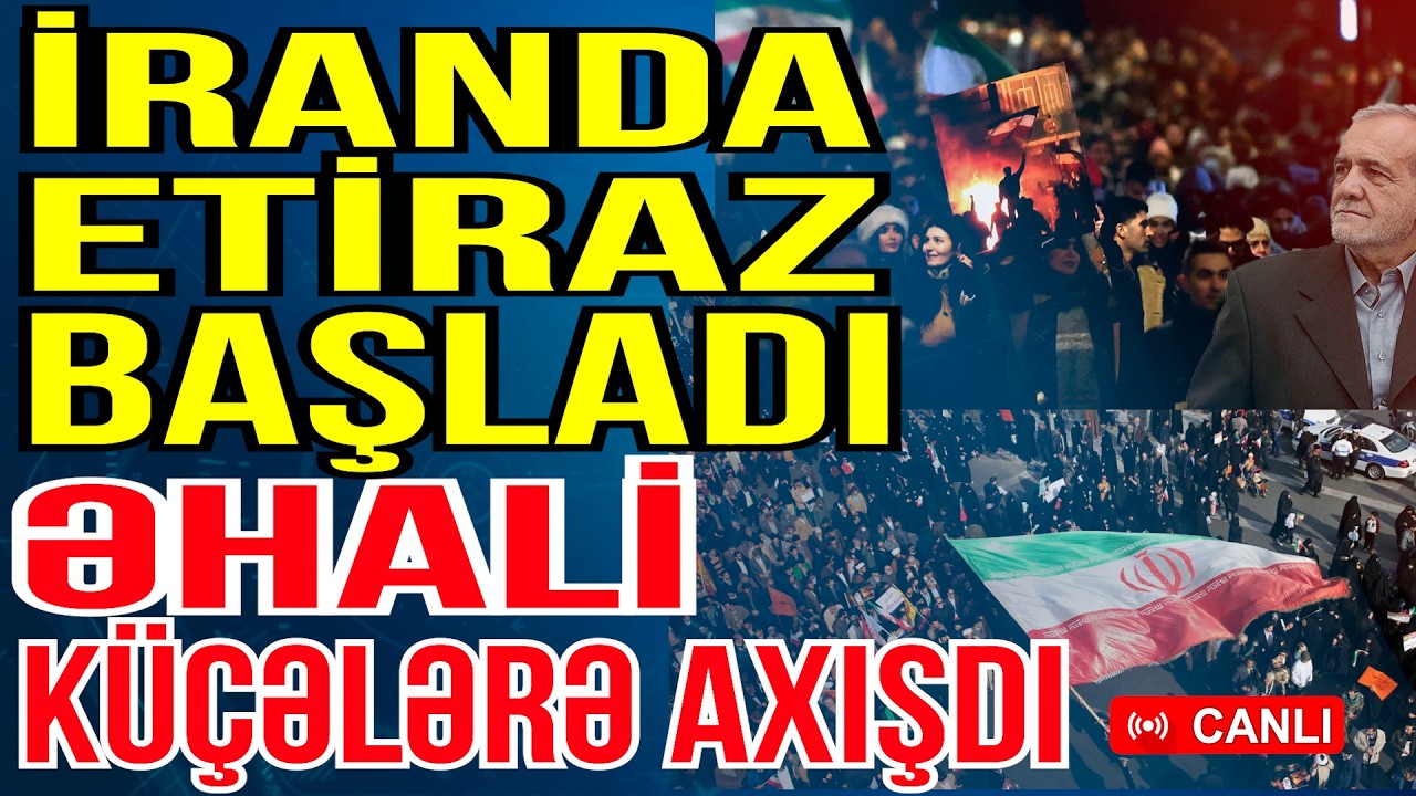 İranda K&Uuml;TLƏVİ ETİRAZLAR başladı - Əhali yenə k&uuml;&ccedil;ələrə axışdı - G&uuml;ndəm Masada - Media Turk TV
