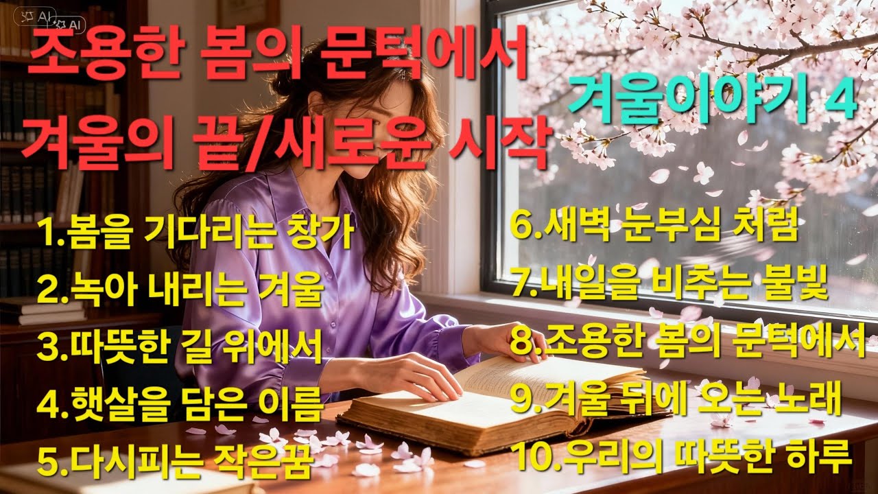 겨울시리즈4#겨울의끝,새로운 시작#감성음악#힐링음악#발라드#세미트로트#Emotional song#Ballad#Healing song#놀라송(Nollasong)#V22