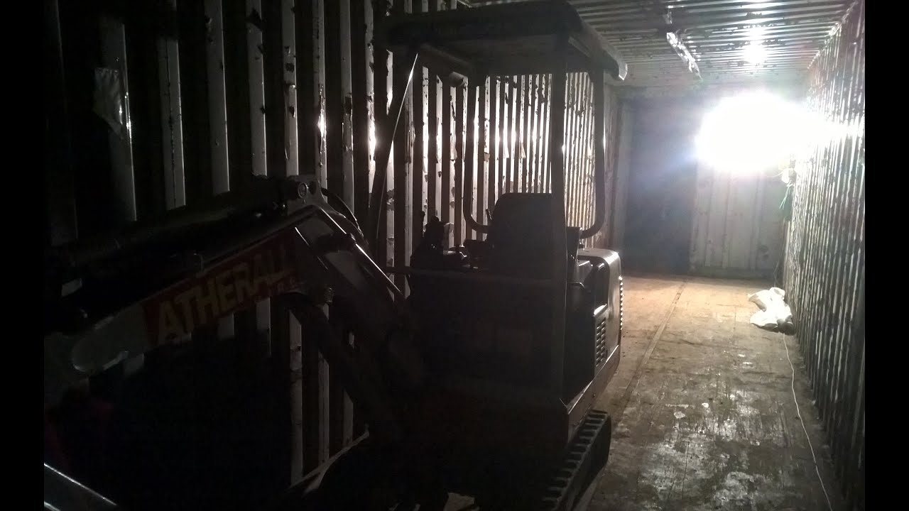 Stolen mini digger tracked and found inside shipping Container