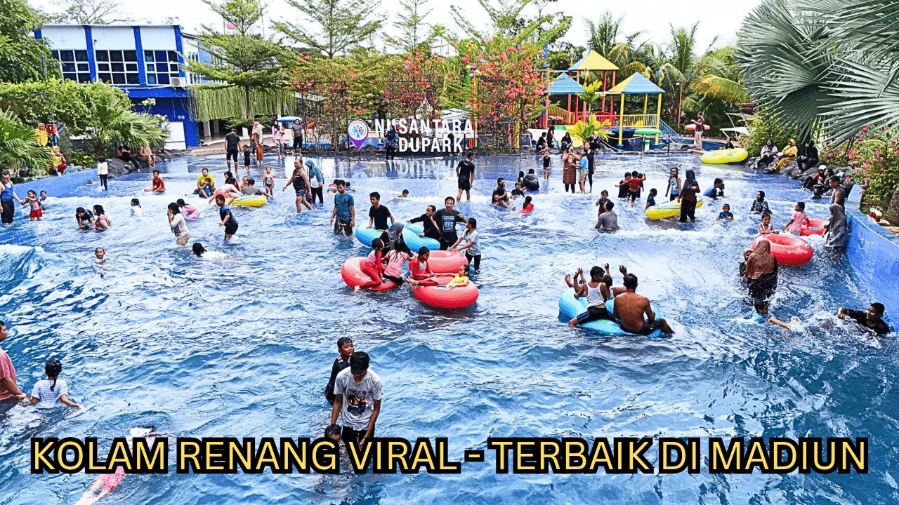 Wisata Kolam Renang Nusantara Edupark - Viral di Madiun - Nuansa Pantai