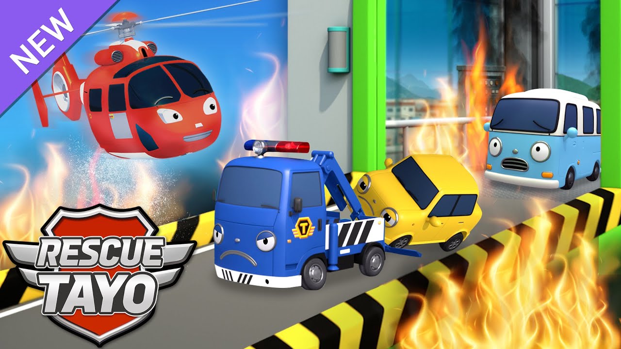 The Playground is on Fire! | Blue & Red Team, Assemble! | Rescue Team Cartoon | Tayo the Little Bus
