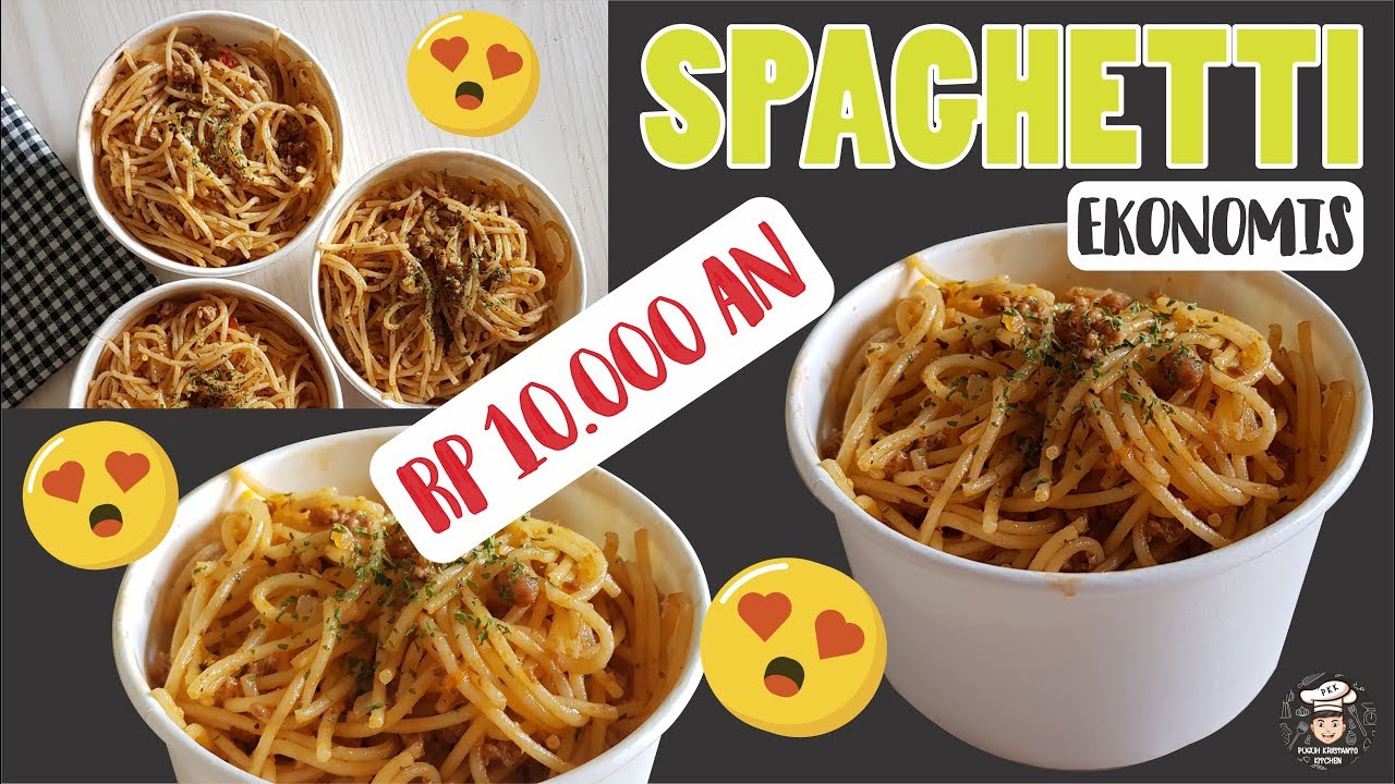 Resep SPAGHETTI No Eneg Untung Banyak 10.000 an Laris Manis!!