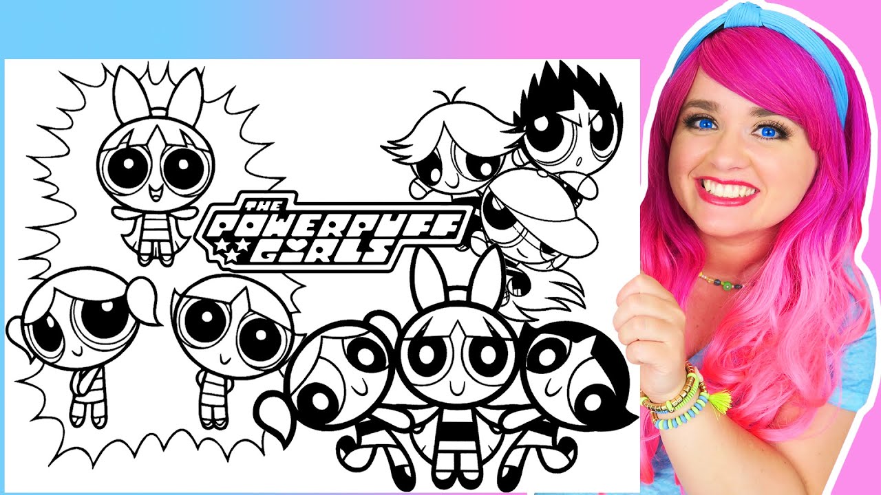 Coloring The Powerpuff Girls & The Rowdyruff Boys Coloring Pages | Prismacolor Markers