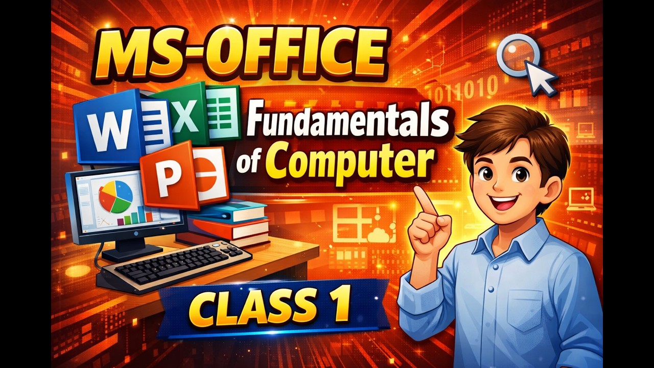 MS Office Fundamentals – Class 1 | Beginner Computer Course in Telugu