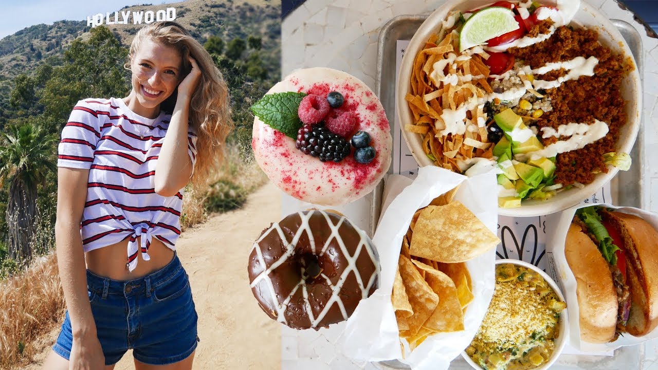 WHAT I EAT IN A DAY / FULL DAY OF EATING VLOG IN LA | Vegan fast food & donuts!