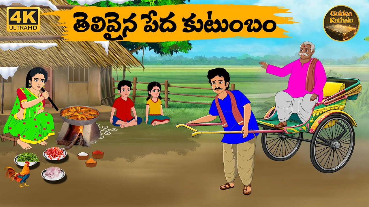 తెలివైన పేద కుటుంబం -Telugu stories -Golden Kathalu 21 -Neethi Kathalu Telugu - Telugu Moral Stories