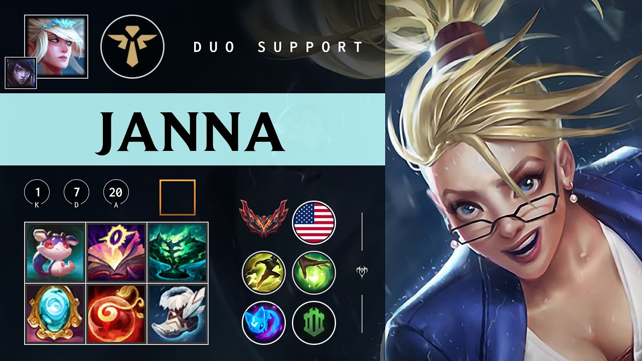 Janna Support vs Bard - NA Grandmaster Patch 26.03