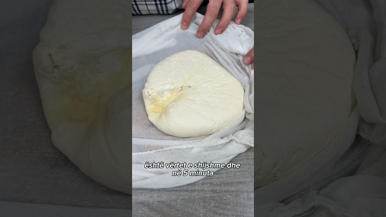 Fromage maison avec seulement 3 ingr&eacute;dients (djathe shtepie/ djathe nape)