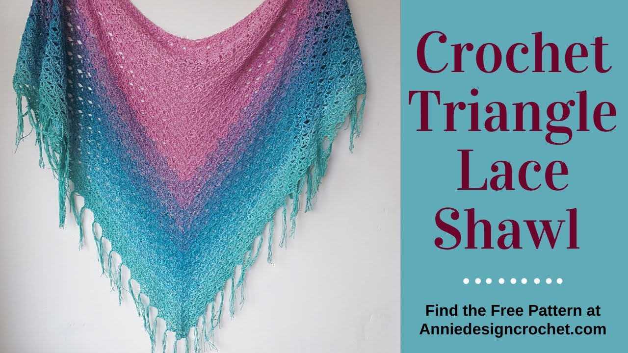 Crochet Triangle Lace Shawl