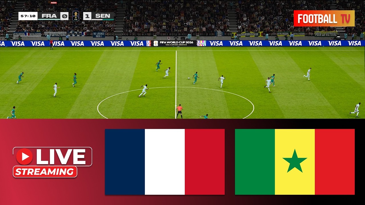 🔴LIVE : FRANCE vs SENEGAL | FIFA World Cup 2026 | Match Stream | PES Game Simulation