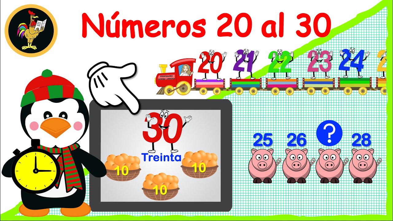 NÚMEROS 20 AL 30 🌀 APRENDE A CONTAR HASTA EL 30/CUENTA DE 10 EN 10 /VIDEOS EDUCATIVOS PARA NIÑOS