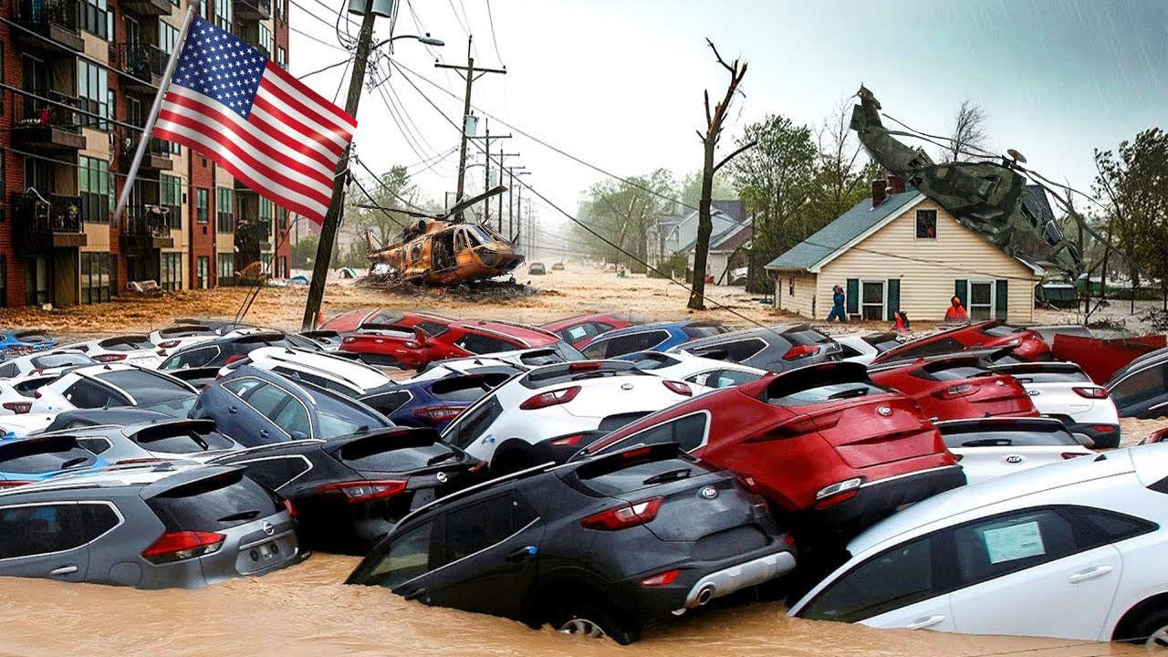 Tragedy in New York City Streets Turn Into Rivers– Many Cars Swept Away by Flash Floods!