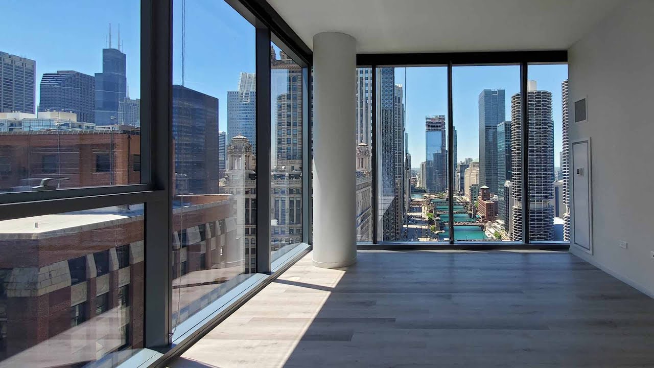 A sunny river-view -10 one-bedroom at the Loop's new Millie on Michigan