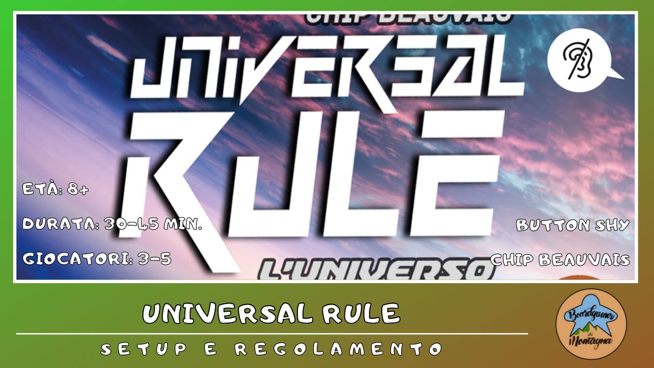 Universal Rule - setup e regolamento in italiano (tutorial) [SUB ITA]