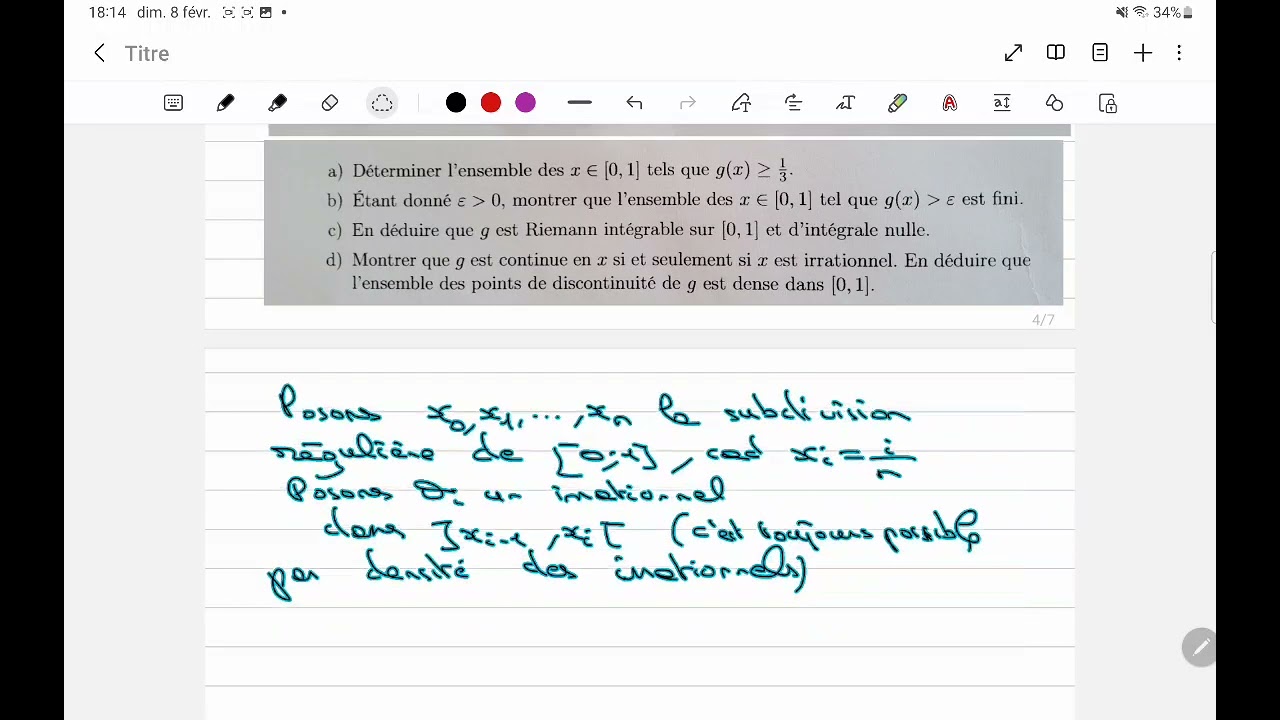 L2IM INTÉGRATION TD1 exo 5 vidéo 3 calcul de la valeur de l’integrale de g