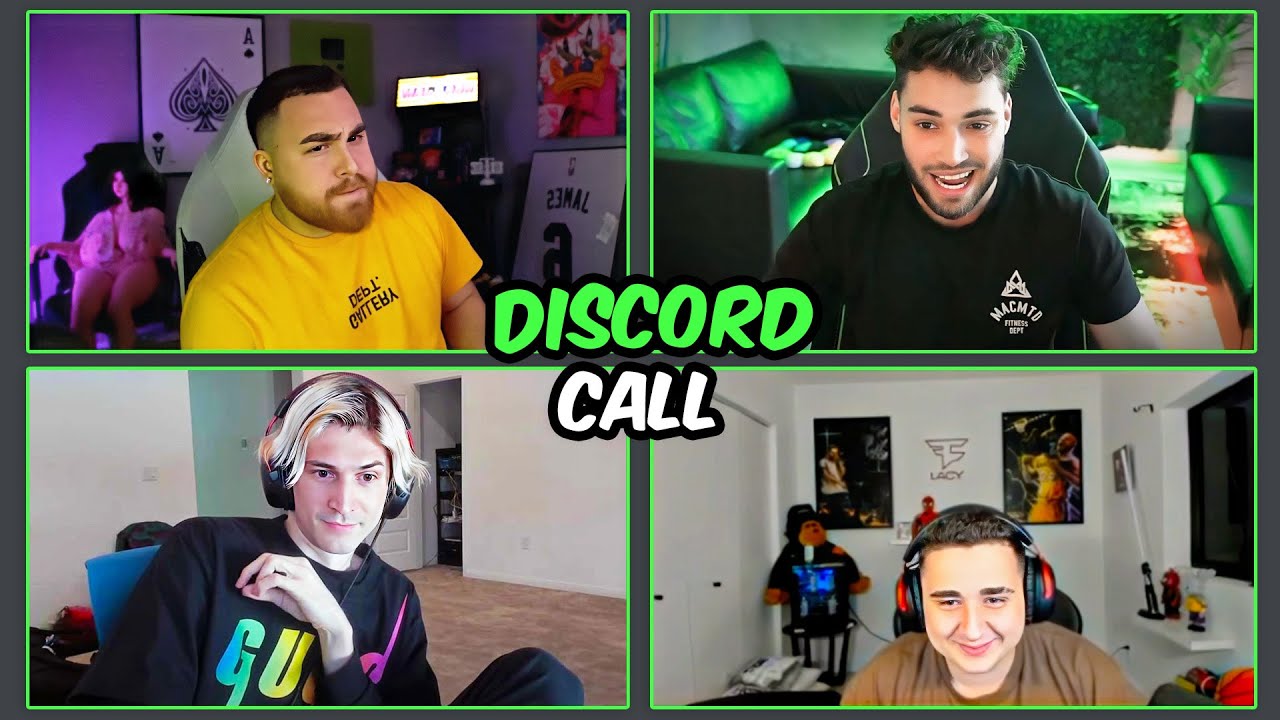 LosPollosTV And Adin Discord Call Ft. XQC, Lacy, Cuffem, Konvy And More