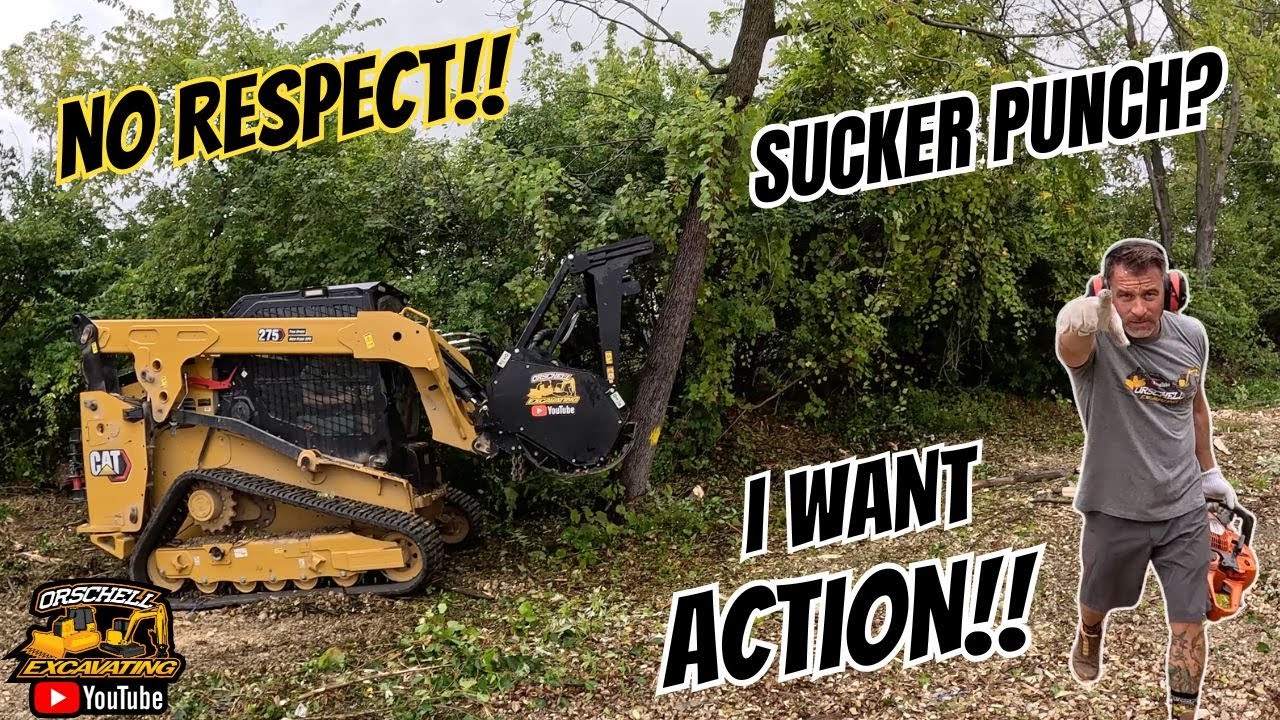 This CAT 275 XE Skid Steer Is a MONSTER! Land Clearing & Mulching in Cincinnati Ohio #landclearing
