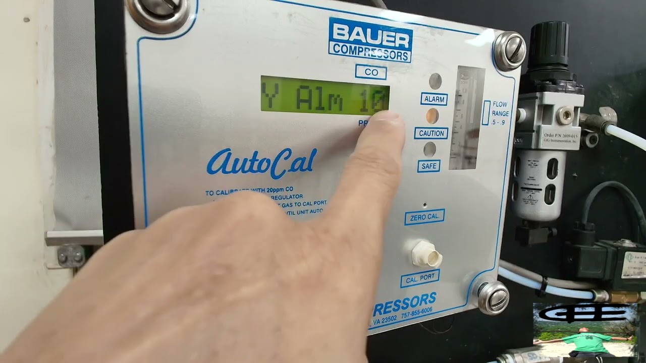 HOW TO ADJUST CARBON MONOXIDE MONITOR ALARM SETTINGS   BAUER BREATHING AIR COMPRESSOR