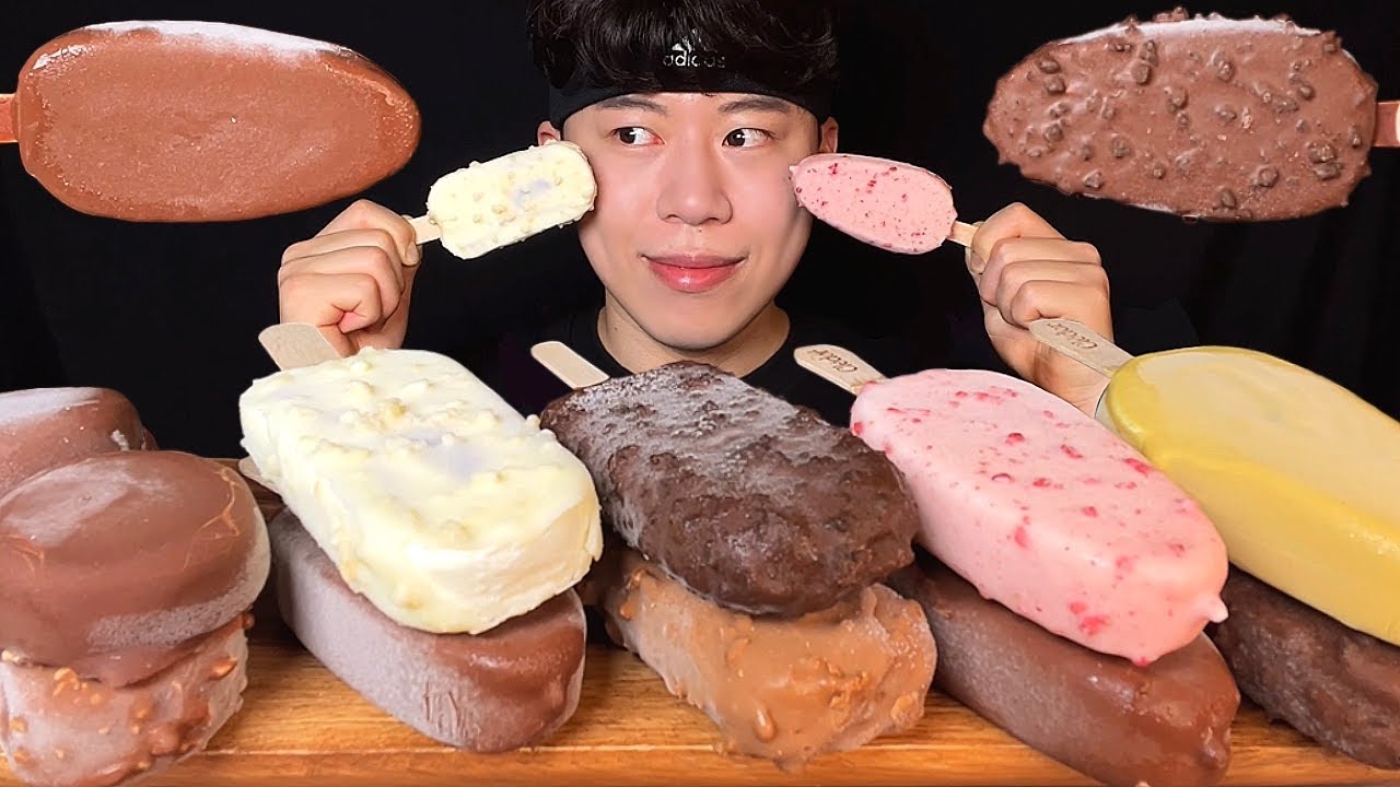 SUB) Корейское шоколадное мороженое asmr | Haagen-Dazs, шоу поедания мороженого Cledor