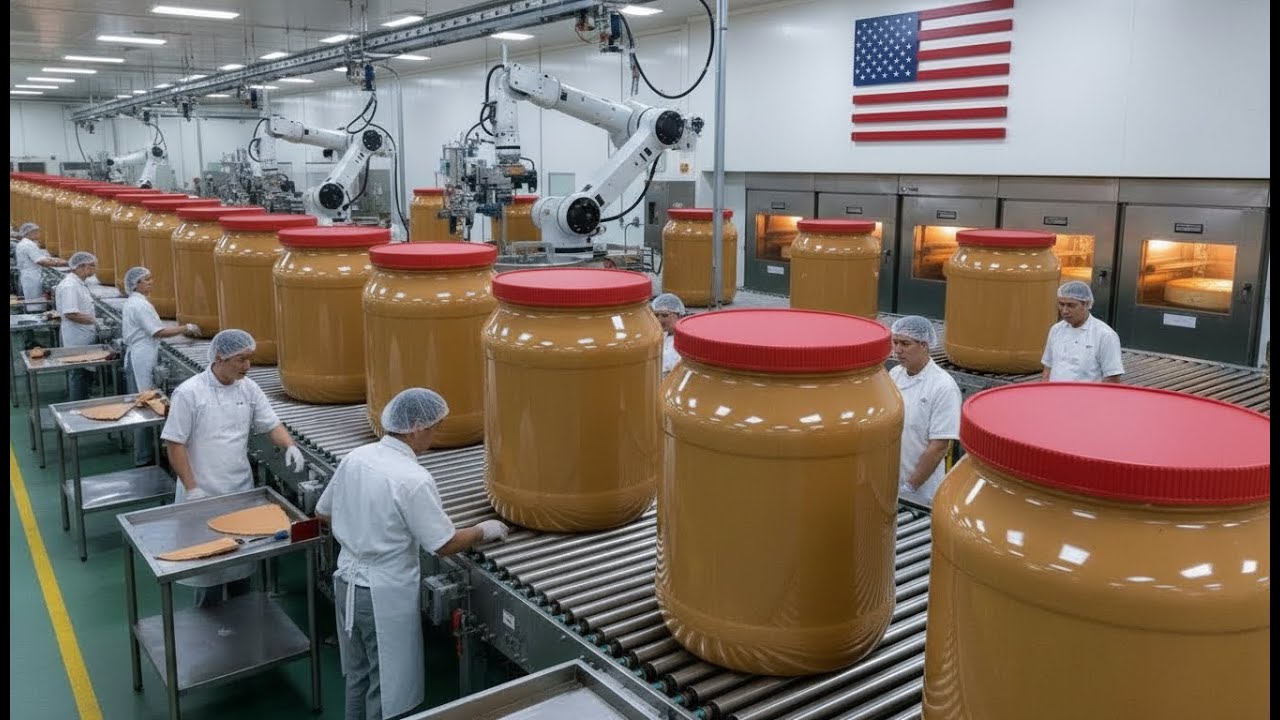 Inside The Peanut Butter Factory: How America’s Favorite Spread Is Made (full process)