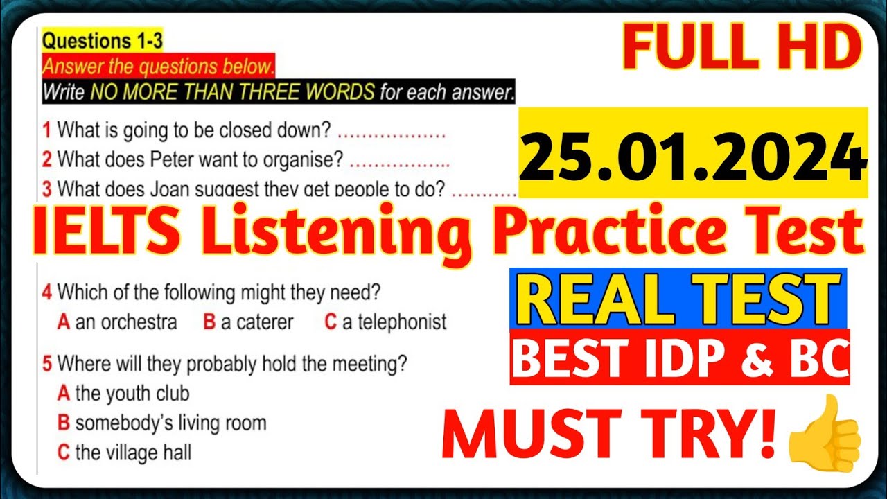What is going to be closed down? IELTS  Listening | 25 01 2024 | IELTS Listening Practice Test