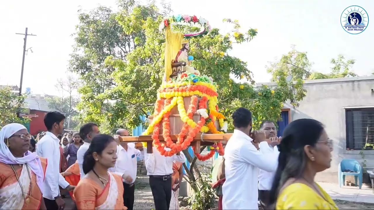 CAR PROCESSION CHRIST THE KING EUCHRISTIC ADORATION   || St.John Bosco Church Savedi,Ahilyanagar