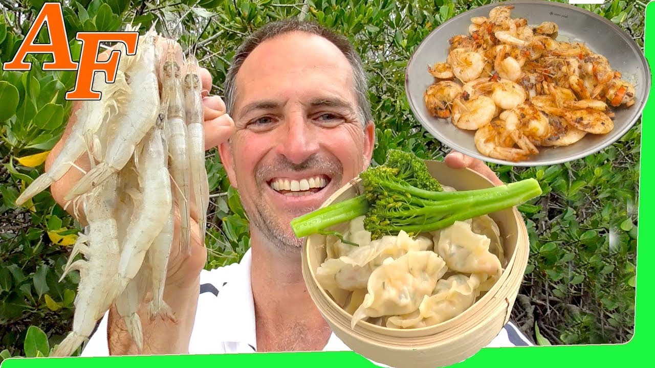 Свежие вкусные креветки с бананом, 2 способа ловли на пляже (ловля креветок), EP.430