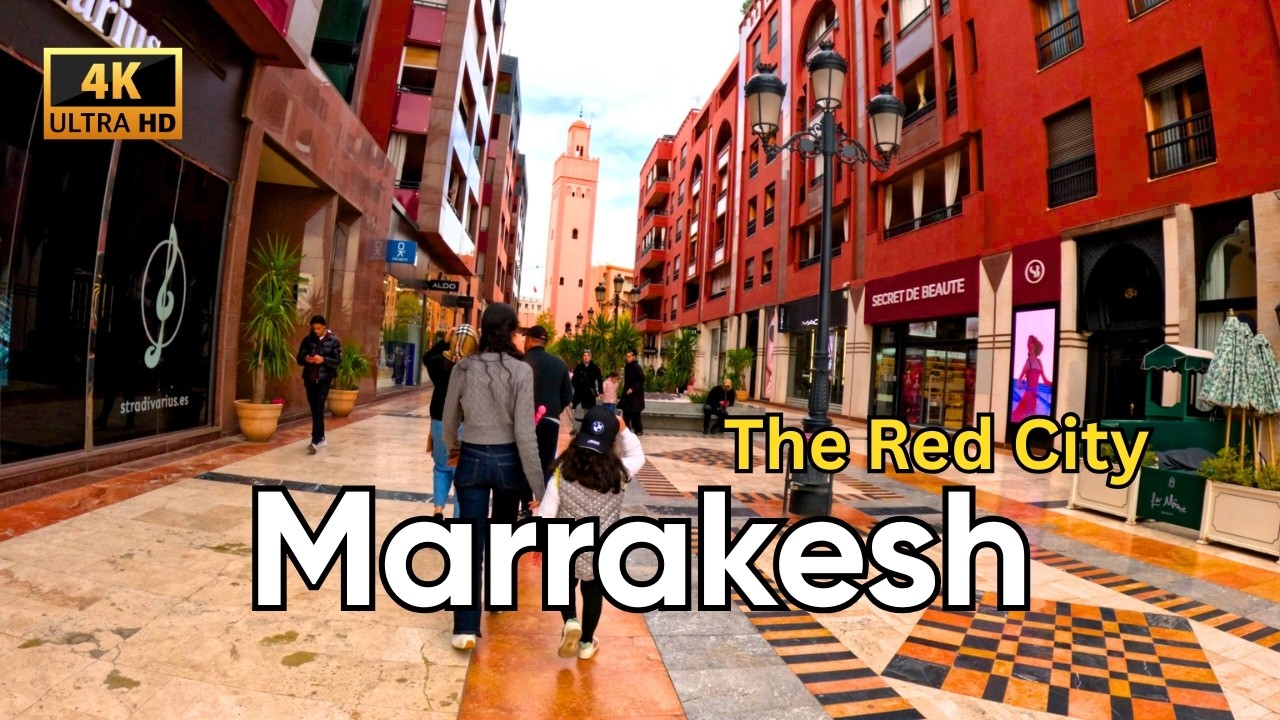 Vibrant Beauty & Exotic Vibes. Walk With Me From Marrakesh Train Station to Guéliz (4K)