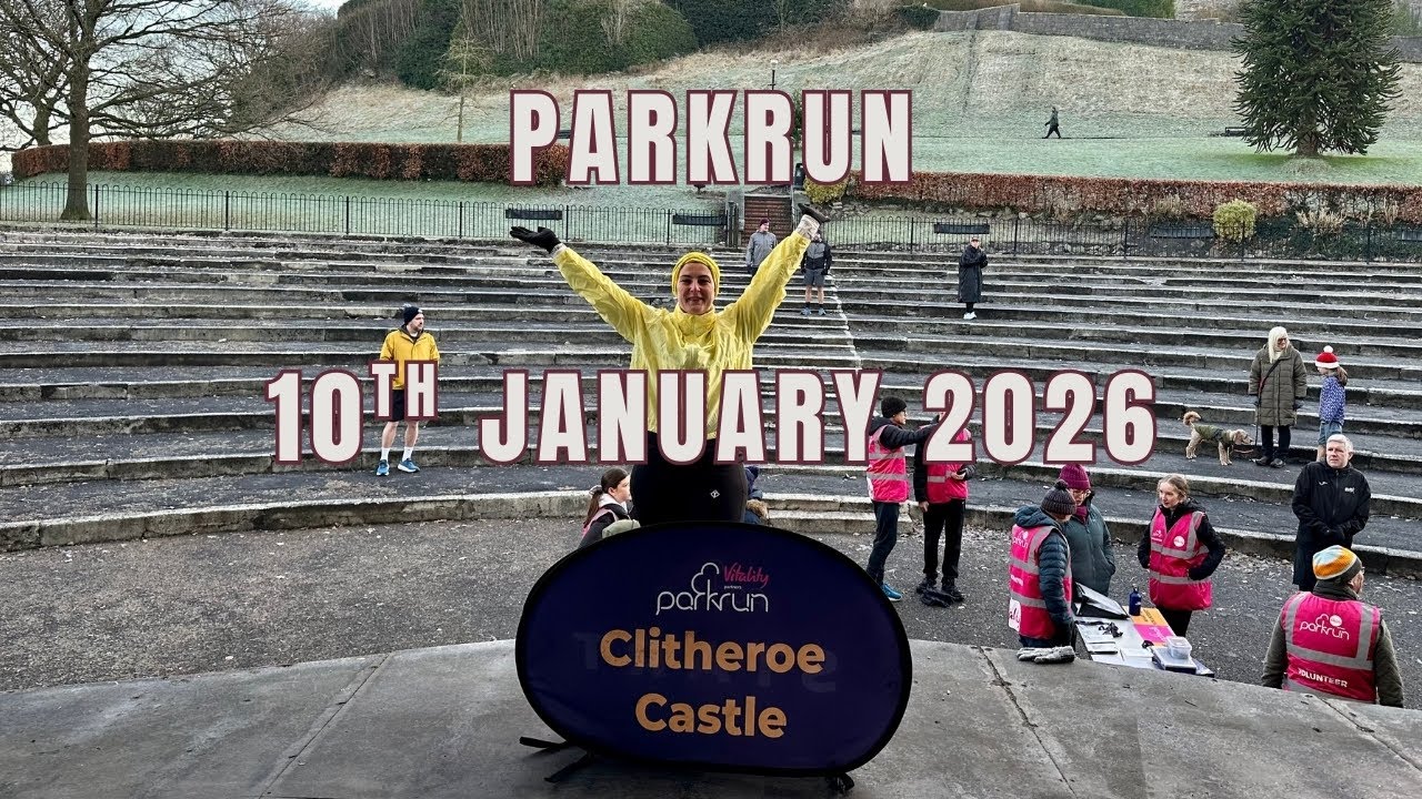 Parkrun | Clitheroe Castle Full 5K POV ❄️ Icy & Frosty Course (2x Speed)