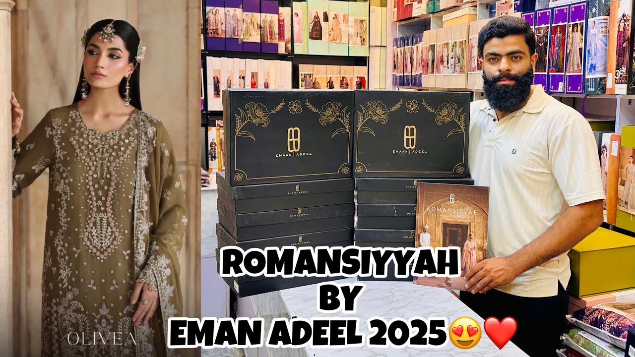 ROMANSIYYAH LUXURY FORMALS BY EMAN ADEEL 2025 | UNSTICHTED LUXURY DESIGNER WEDDING FORMALS 2025