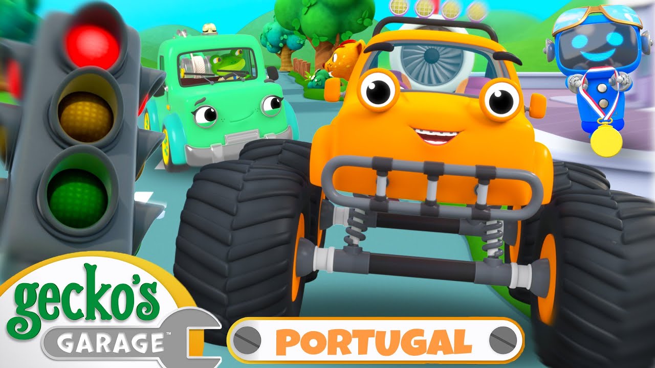 A Grande Corrida! 🏁 Garagem do Gecko Portugal 🐸 Desenhos Animados Infantis em Português