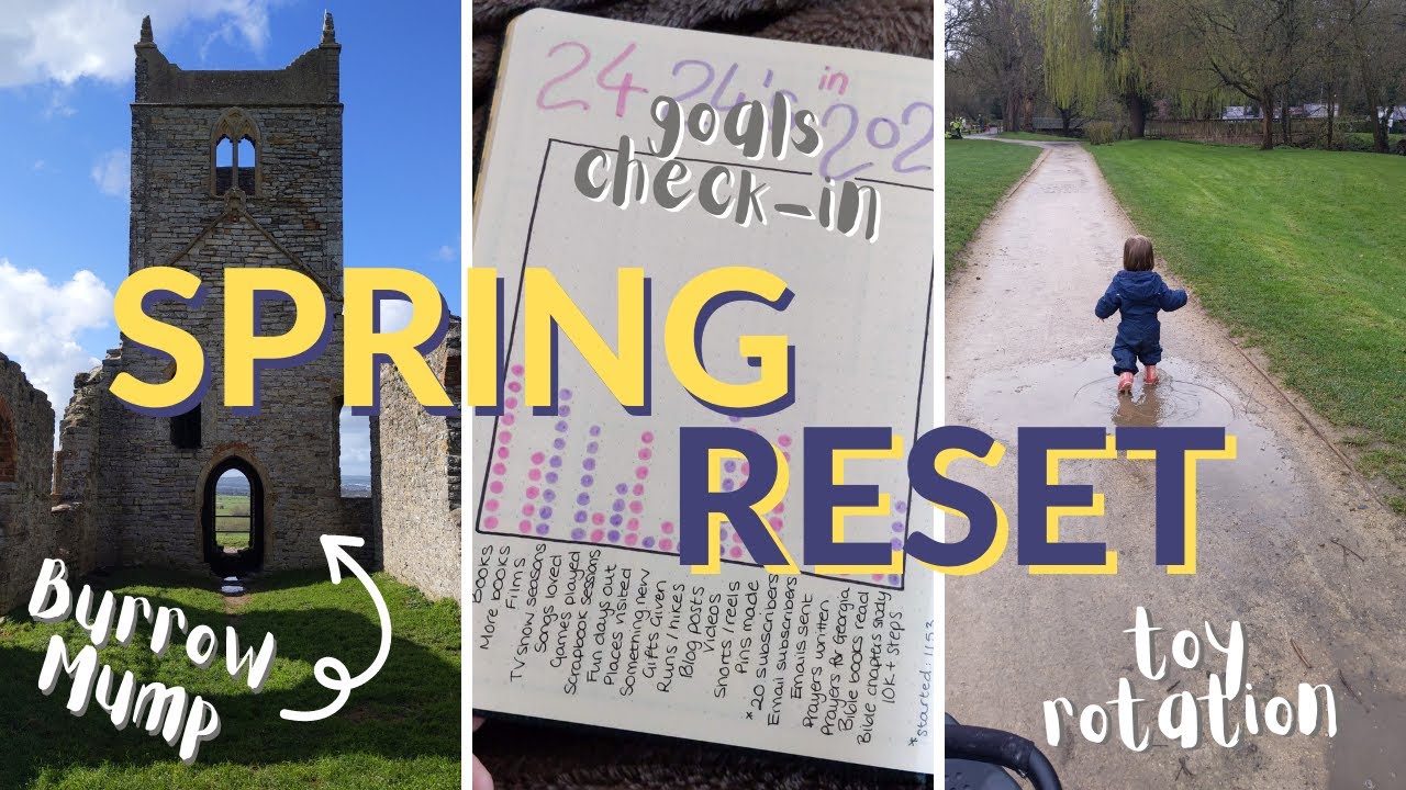 Spring Reset - bullet journal set-up, goals check-in, simple toy rotation, scrapbooking & a holiday!