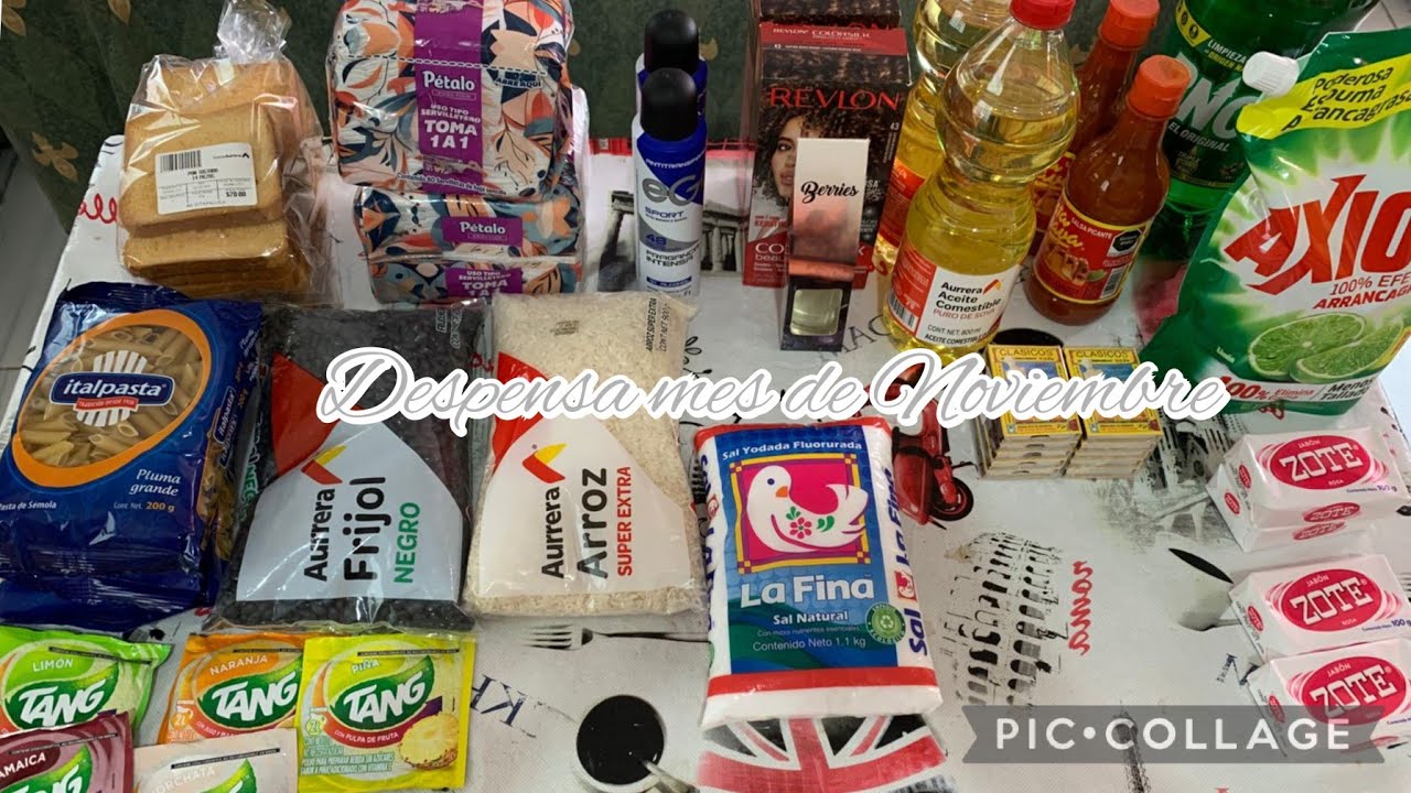 Despensa en Bodega Aurrera del mes de Noviembre+cuanto pagamos?