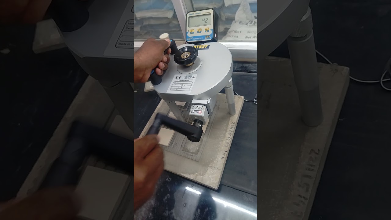 Tile adhesive tensile(pull out) adhesion test