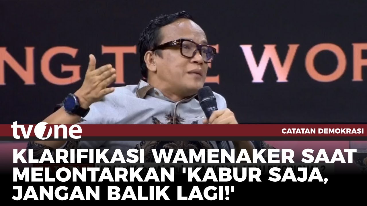 Wamenaker: Ada Rezim Yang Merusak Sekali, Terkait Pembatasan Umur Kerja | Catatan Demokrasi tvOne