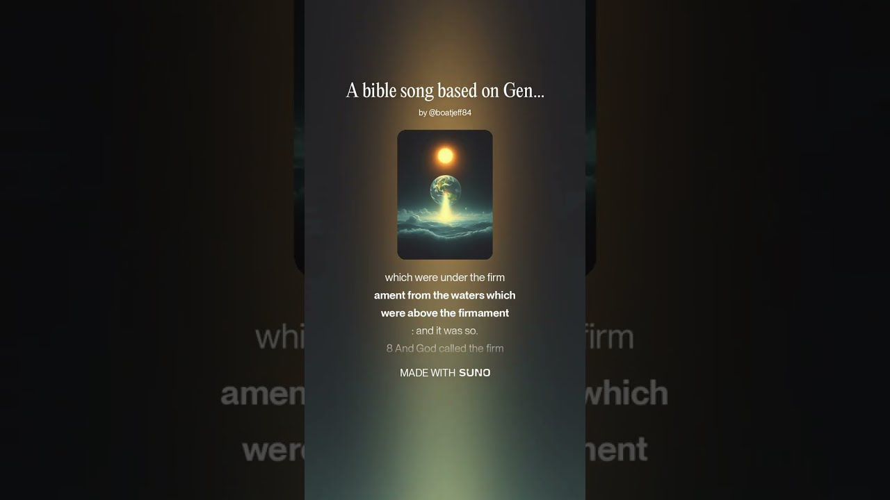 A bible song based on Genesis 1