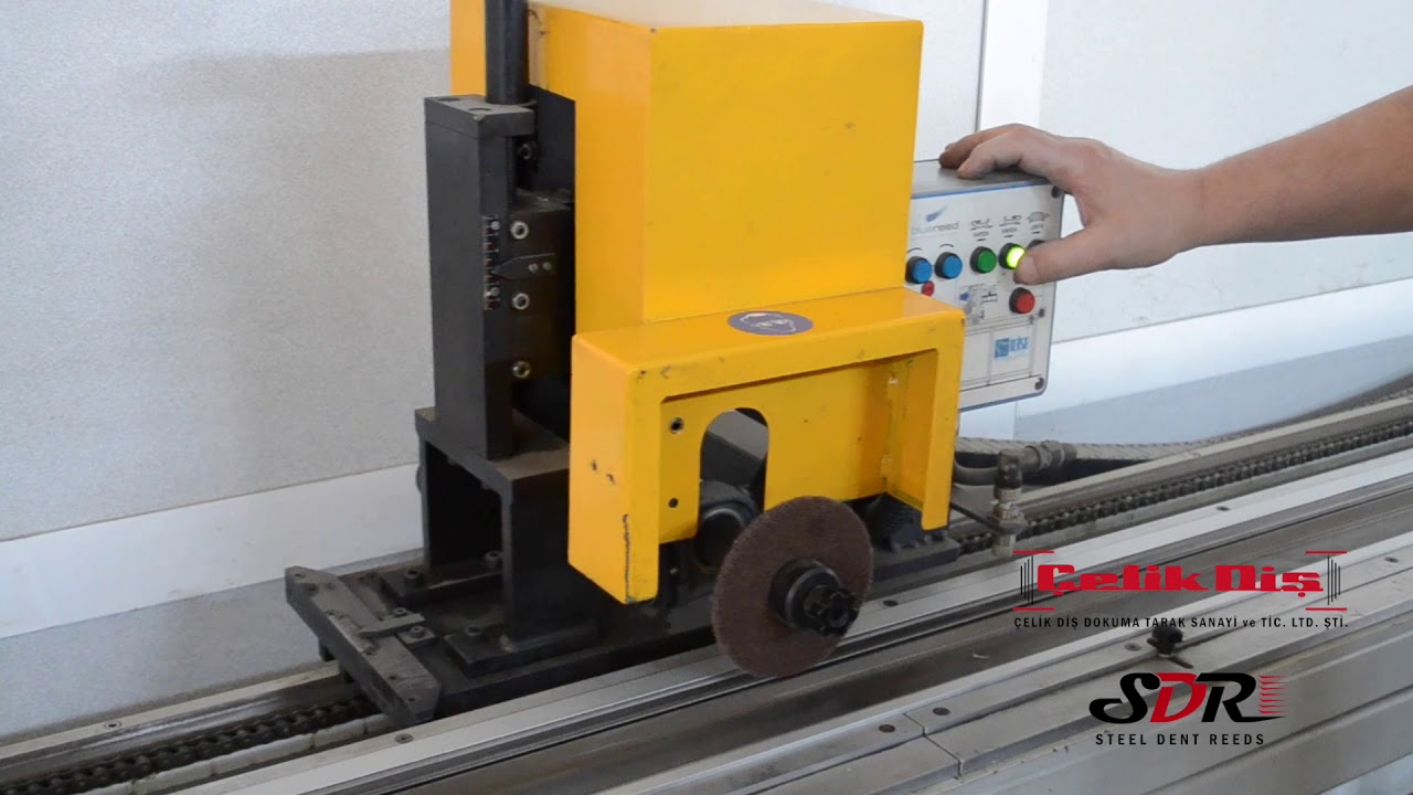 Airjet dokuma tarak imalatı - production of Airjet weaving reed for loom