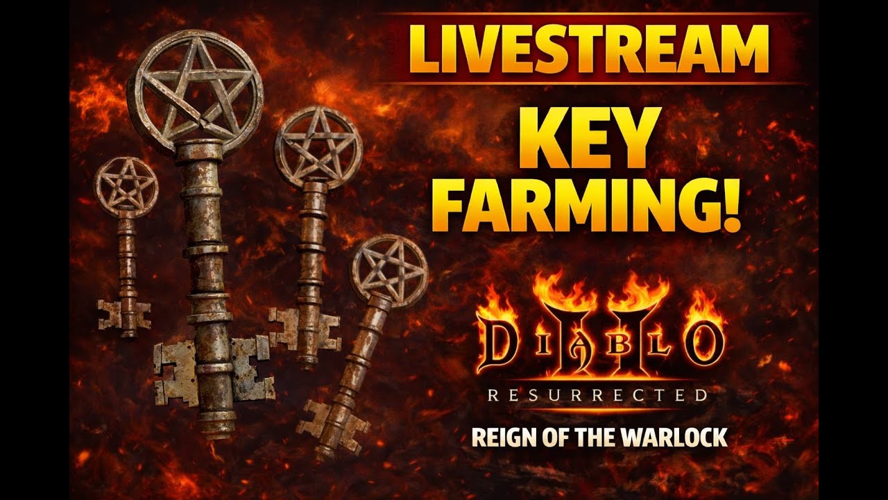 LIVE 🔑 Key Farming Grind! | Reign of the Warlock | D2R