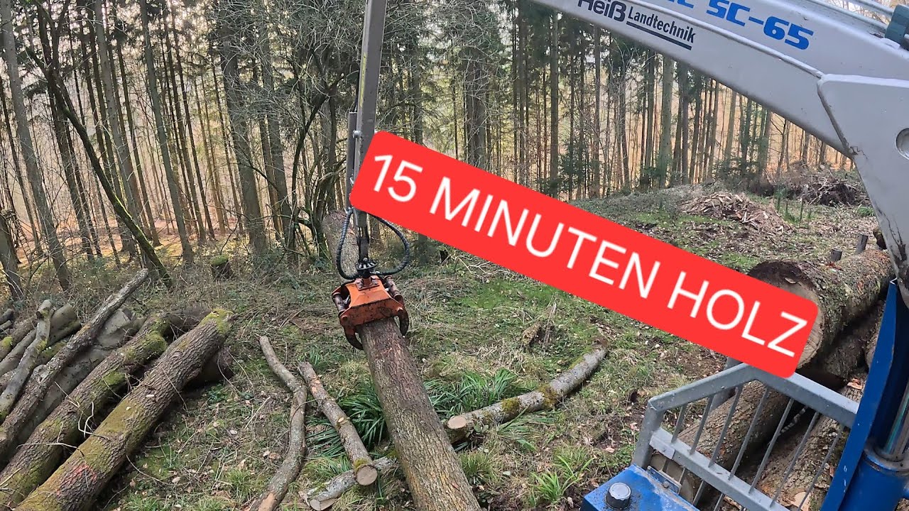 15 Minuten Rückewagen-Arbeit – so schnell liegt ein Polter