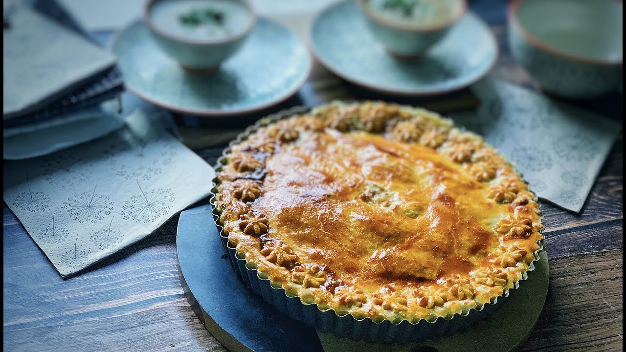 Tourte au poulet et champignons très facile et gourmande