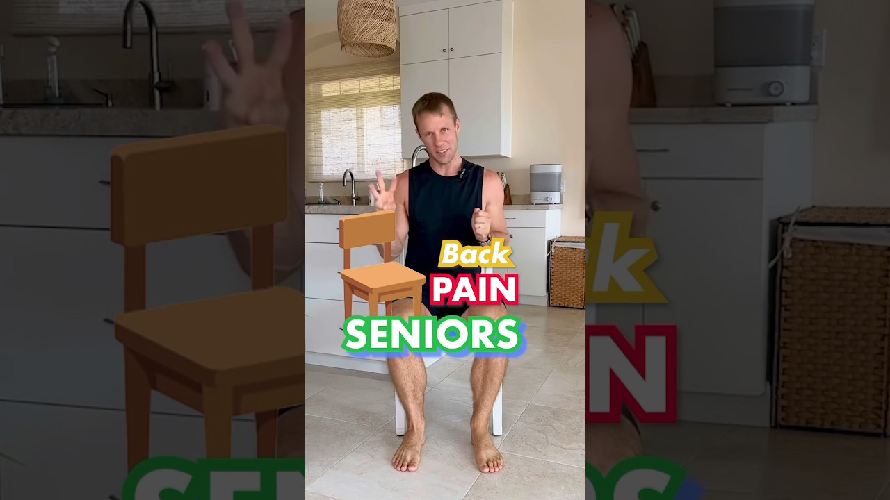 Eliminate your back pain with these 3 exercises! #seniorfitness #chairworkouts #backpain