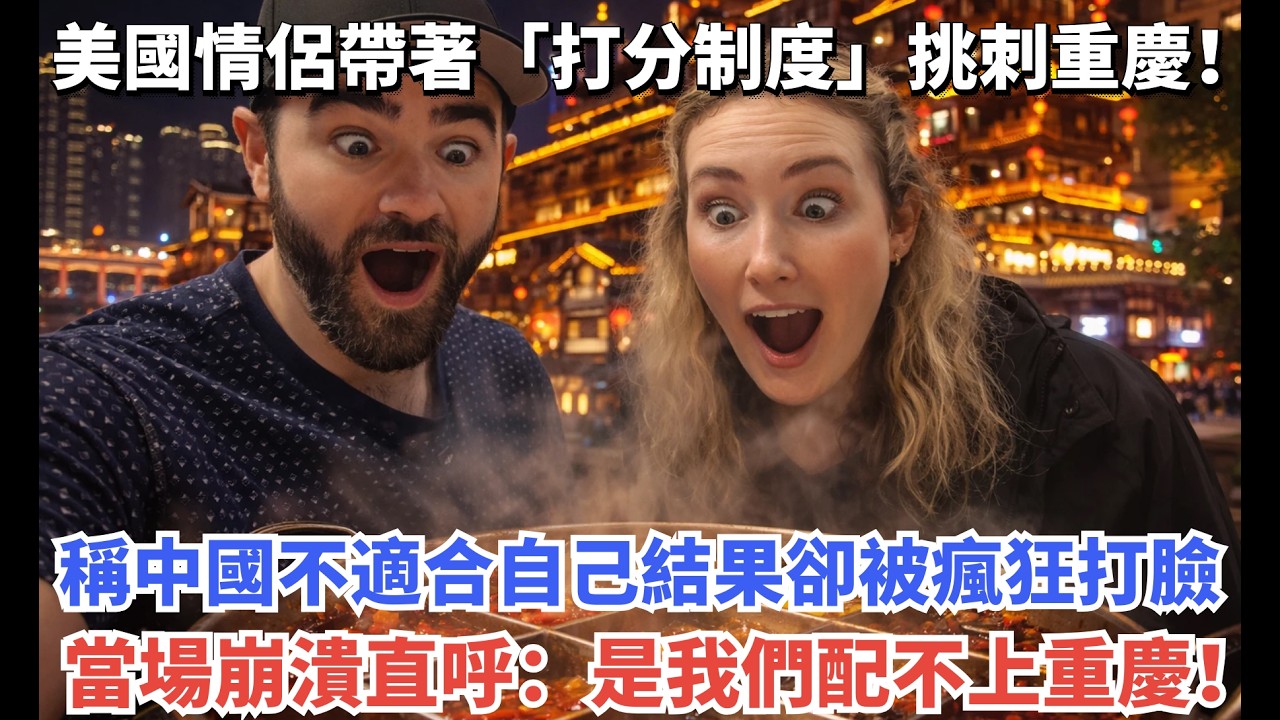 美國情侶帶著「打分制度」挑刺重慶！稱中國不適合自己結果卻被瘋狂打臉，當場崩潰直呼：是我們配不上重慶！
