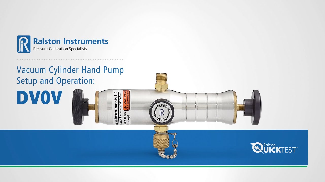 Vacuum Cylinder Hand Pump (DV0V) Setup and Operation | Ralston Instruments