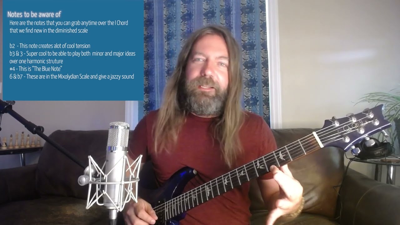 HOW to USE the DIMINISHED SCALE over a BLUES progression. (Based off a Robben Ford Lesson)