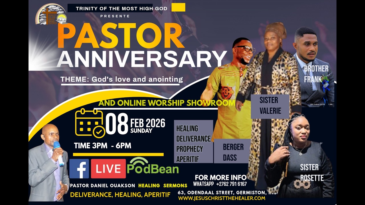 SPECIAL BIRTHDAY CELEBRATION FOR PASTOR DANIEL OUAKSON - ONLINE WORSHIP ROOM ( SALON D'ADORATION )