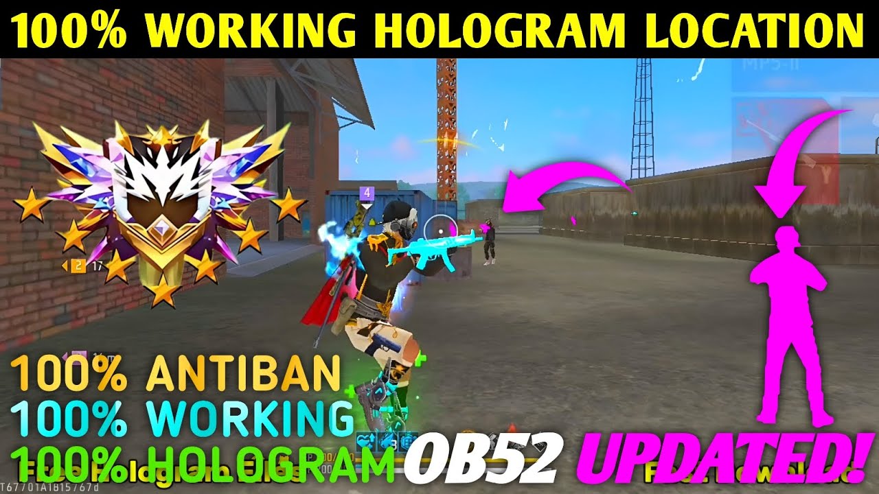 OB52 FREE FIRE MAX PINK HOLOGRAM | FREE FIRE HOLOGRAM | FREE FIRE LOCATION HACK | FFCONFIGFILE
