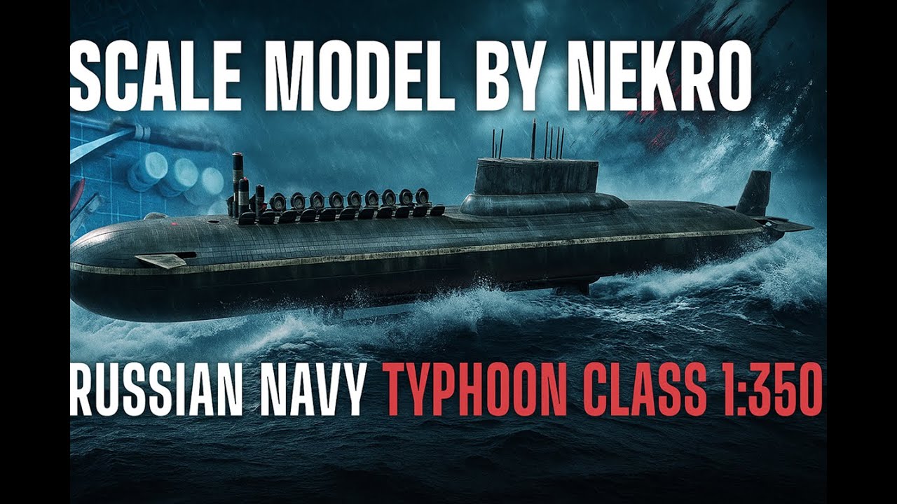 HobbyBoss Russian Navy Typhoon Class Submarine 1:350 / Scale Model Full Build / Timelaps