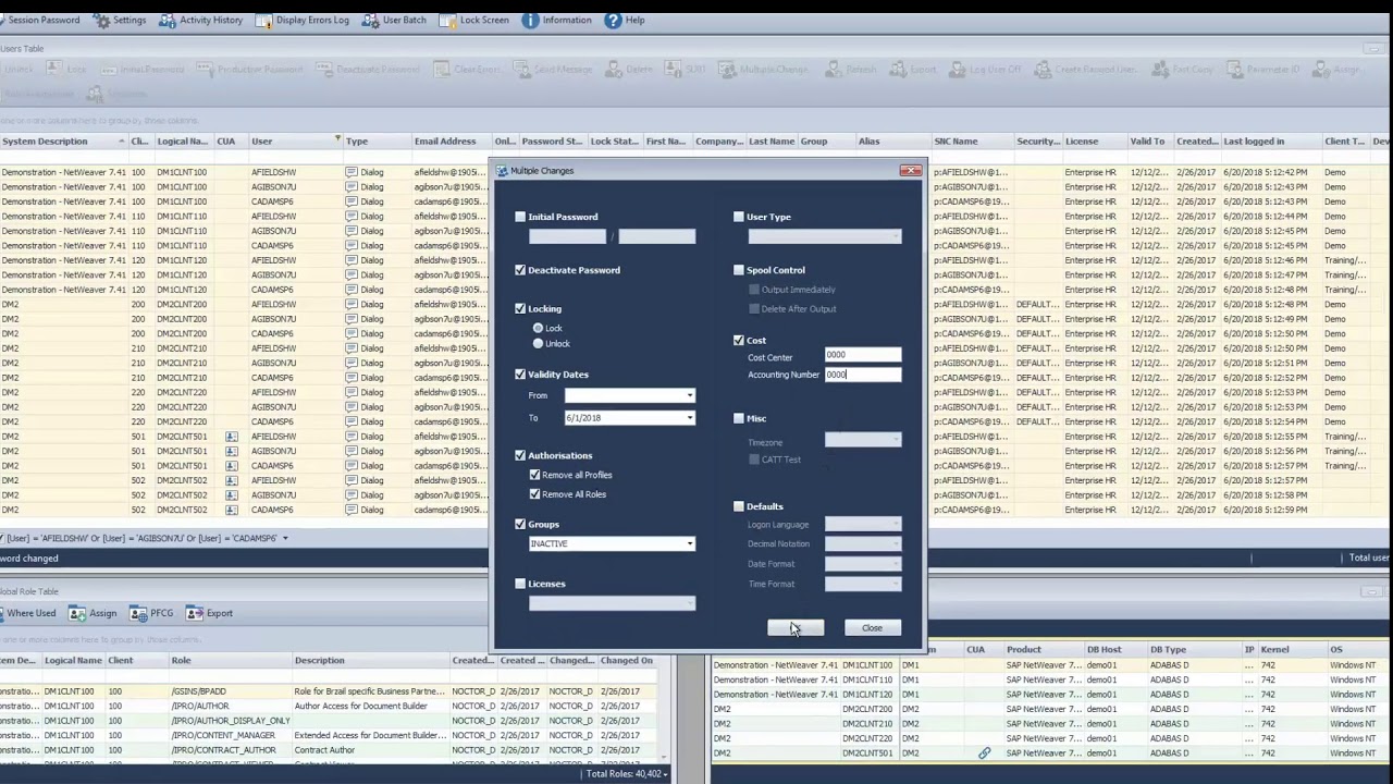 UserXpress - Deactivating SAP Users
