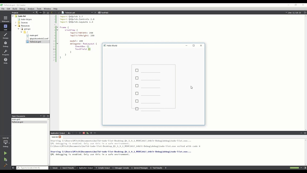 Using C++ Models in QML {tutorial}